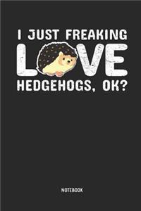 I Just Freaking Love Hedgehog, Ok? Notebook