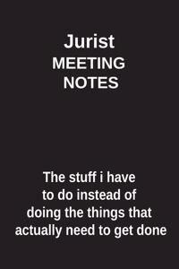 Jurist Meeting Notes the Stuff I Have to Do Instead of Doing the Things That Actually Need to Get Done