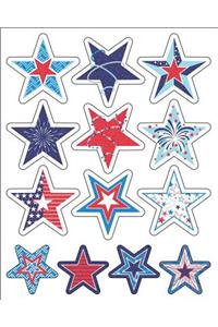 Star-Spangled Shape Stickers