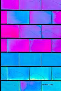 Journal Daily: Purple Graffiti Art Brickwall Wallpaper, Lined Blank Journal Book, 6 X 9, 200 Pages, Dailyjournal Notebook