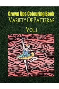 Grown Ups Colouring Book Variety of Patterns Vol. 1 Mandalas