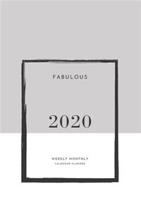 Fabulous 2020 Weekly Monthly Calendar Planner