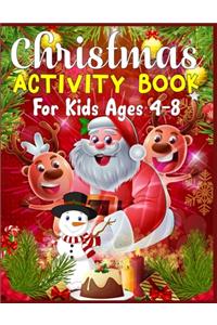 Christmas Activity Book For Kids Ages 4-8