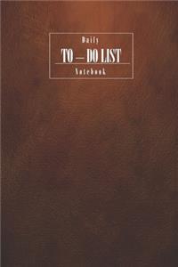 To Do List Notebook Brown