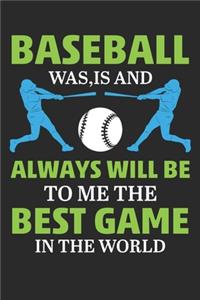 Baseball was is and always will be to me the best game in the world