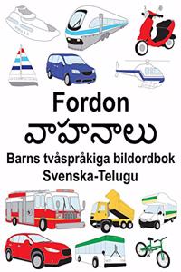 Svenska-Telugu Fordon Barns tvåspråkiga bildordbok