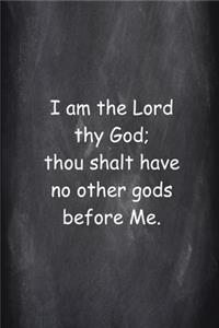 2020 Weekly Planner Religious Theme 1st Commandment Chalkboard Style