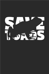 Save Toads Notebook - Toads Gift - Vintage Endangered Animal Journal - Extinction Animals Diary for Toad Lovers