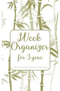 Week Organizer for 3 year