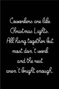 Coworkers are like Christmas Lights. All hang together but most don't work