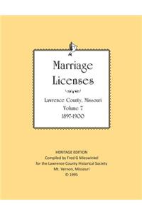 Lawrence County Missouri Marriages 1897-1900