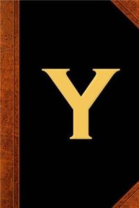Monogram Y Personalized 2019 Daily Planner Monogram Y Vintage Style 384 Pages