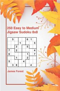 250 Easy to Medium Jigsaw Sudoku 8x8