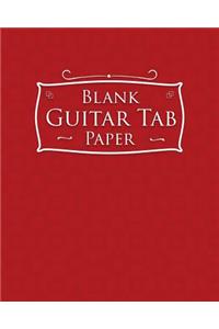 Blank Guitar Tab Paper