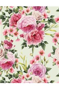 Pink Peonies Giant Sketchbook: Large Sketchbook - 600 Pages (300 Sheets), Giant Sketchbook Floral, Gifts for Women