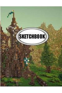 Sketchbook : Minecraft 03: 120 Pages of 8.5 x 11 Blank Paper for Drawing, Doodling or Sketching (Sketchbooks)