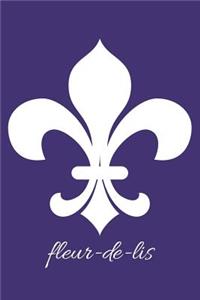 fleur-de-lis - Purple Blank Notebook