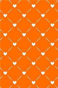 Bullet Journal Notebook White Quilted Hearts Pattern 8