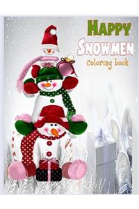 Happy Snowmen Coloring book