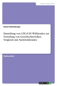 Einstellung von CDU/CSU-Wählenden zur Verteilung von Geschlechterrollen. Vergleich mit Nichtwählenden