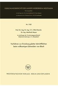 Verfahren Zur Erzielung Glatter Schnittflächen Beim Vollkantigen Schneiden Von Blech