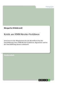 Kritik am HMB-Metzler-Verfahren
