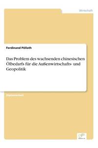 Das Problem des wachsenden chinesischen Ölbedarfs für die Außenwirtschafts- und Geopolitik