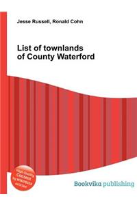 List of Townlands of County Waterford