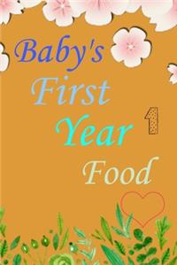 Baby's First Year Notebook - Track your baby's Meals & Health