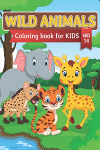 Wild Animals Coloring Book For Kids