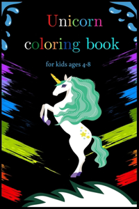 Unicorn coloring book for kids ages 4-8