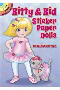 Kitty & Kid Sticker Paper Dolls