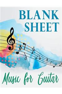 Blank Sheet Music for Guitar