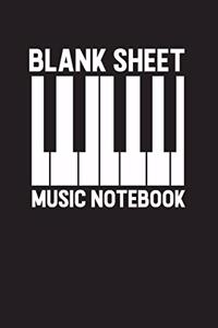 Blank Sheet Music Notebook