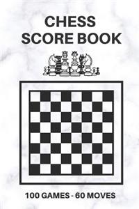 Chess Score Book 100 Games 60 Moves