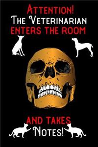Attention - The Veterinarian enters the room and takes notes