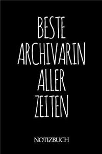 Beste Archivarin Aller Zeiten Notizbuch: A5 auf 120 Seiten I mit Punkteraster I Skizzenbuch I super zum Zeichnen oder notieren I Geschenkidee für die Liebsten I Format 6x9 I Geschenk