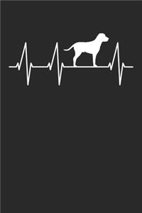 English Pointer Journal - English Pointer Notebook 'Dog Heartbeat' - Gift for English Pointer Lovers