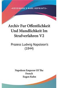 Archiv Fur Offentlichkeit Und Mundlichkeit Im Strafverfahren V2