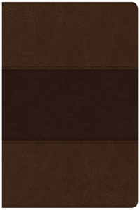 CSB Super Giant Print Reference Bible, Saddle Brown Leathertouch