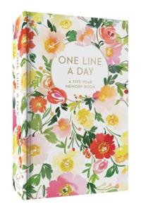 Floral One Line a Day: A Five-Year Memory Book (Blank Journal for Daily Reflections, 5 Year Diary Book)