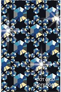 Blue Diamond Pattern: Dot Grid Notebook