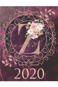 2020 Weekly Planner - Monogram Initial 