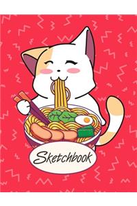 Cute Cat Kawaii Sketchbook for Girls