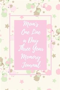 Mom's One Line a Day Three Year Memory Journal