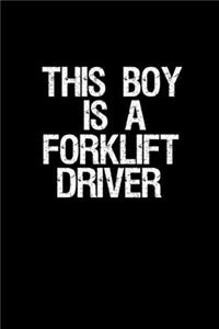 This boy is a forklift driver