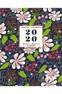 January - December - 2020 Weekly + Monthly Planner