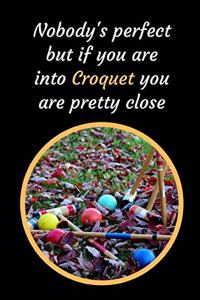 Nobody's Perfect But If You Are Into Croquet You Are Pretty Close