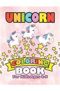 Unicorn Coloring Book for Kids Ages 4-8