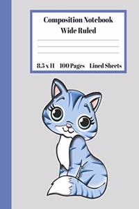 Composition Notebook Wide Ruled Lined Sheets